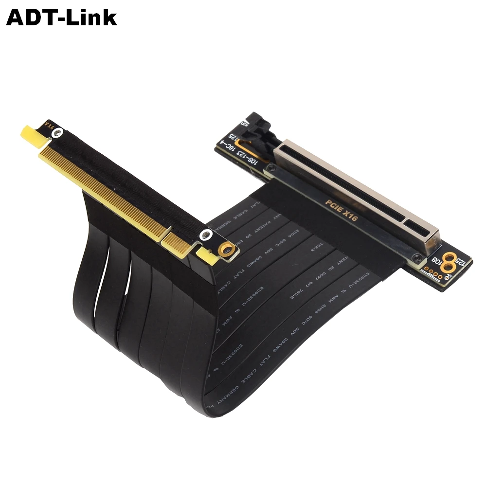 Pci Express-cabo de Extensão Pcie 3.0x16x16 90 Graus Ângulo Reto 16×16 Extensor de Fita para Vertical e Gráfico