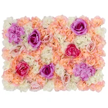 40*60 см Высокое качество шелковые искусственные цветы розы коврик свадебное украшение цветок стены Романтический для свадебного фона украшения