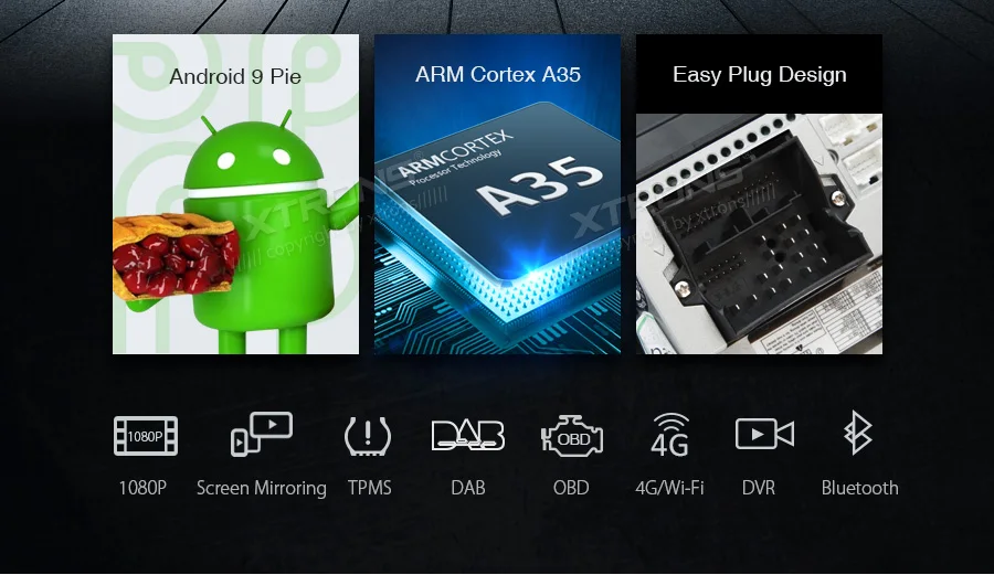 XTRONS 10," Android 9,0 автомобильный проигрыватель с радио и GPS USB wifi OBD для VW Volkswagen Golf 7 левый привод 2013 без DVD