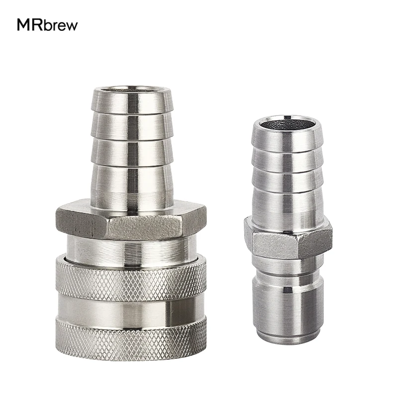 Stainless Steel 304 Quick Disconnect Fitting Set Homebrew Beer Quick Connector Stainless Steel 304 Quick Disconnect Fitting Set Homebrew Beer Quick Connector