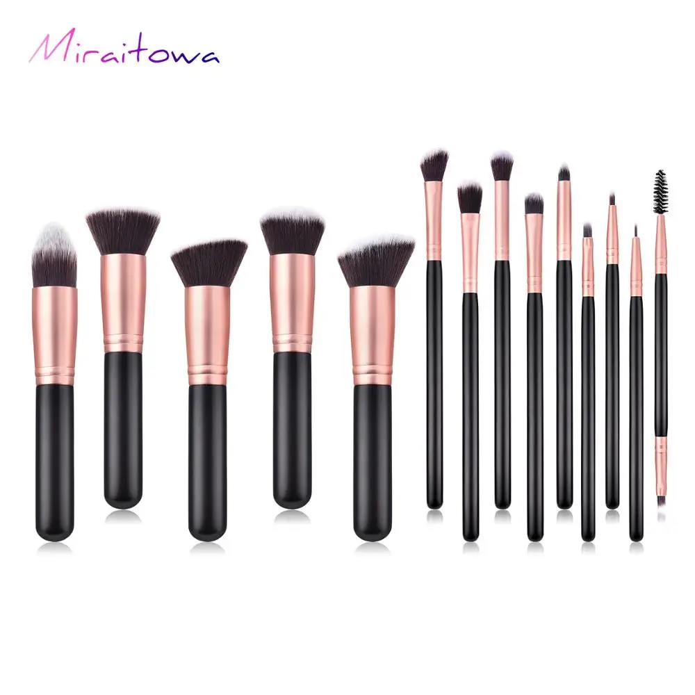 14 Pcs Professional Black Makeup brushes set Beauty Foundation Powder Eyeshadow Makeup Brushes Cosmetic Brushes Set