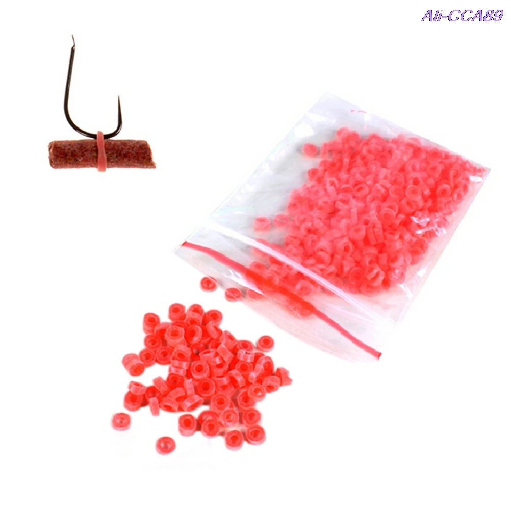2500PCS/10 Bag Fish Hook Rubber Band Fishing Bloodworm Bait Elastic Band Bait Fishing