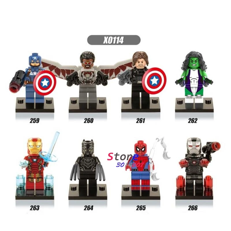 10 компл. Marvel Comics Series 4 Endgame Мстители Железный человек Тор Капитан Америка Древняя модель Валькирия детские игрушки - Цвет: 10Set-X0114