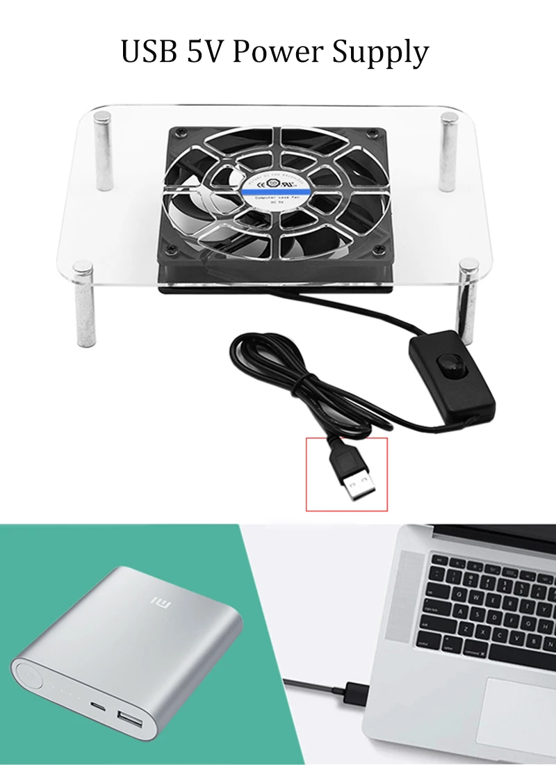 móvel, 12cm, ventilador silencioso, dissipador de calor com interruptor