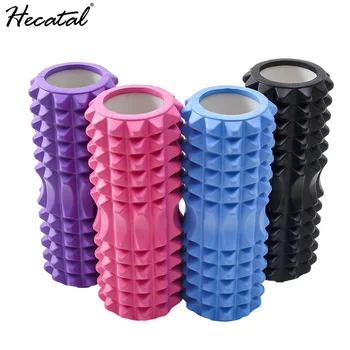 

HECATAL Multiple Solid Color Yoga Column 33 Cm Gear Yoga Wheel Foam Shaft Muscle Massage Stick Male and Female Fitness Equipment