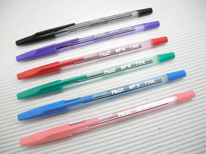 Japan 4pcs PILOT BP-S 0.7mm fine ball point pen /with cap Pink ink 