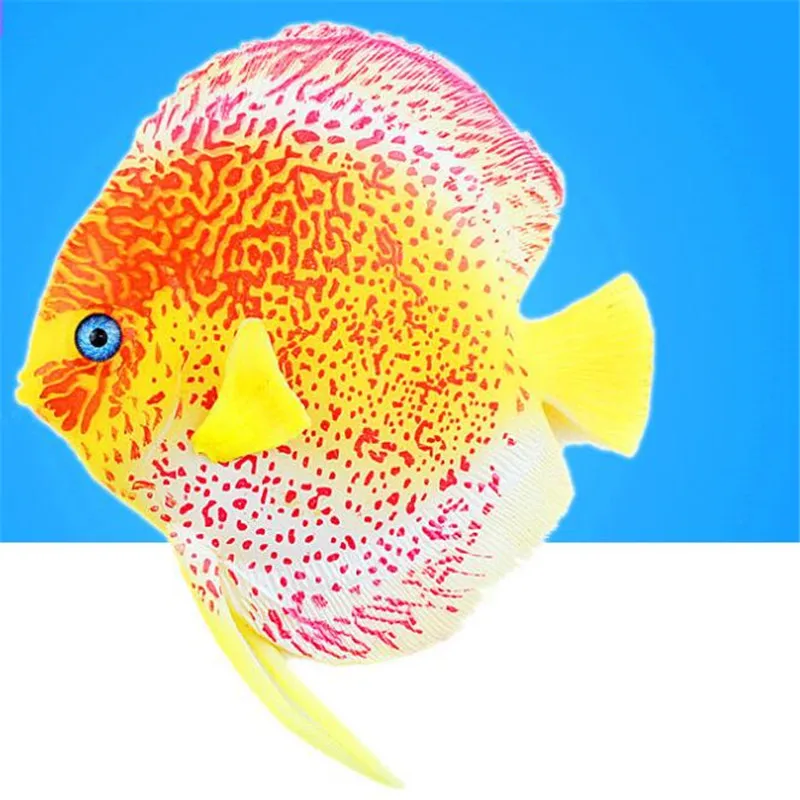 Nuovo Silicone Discus Pesci Pesci Tropicali Acquario Decorazione Incandescente Stile Angelo Animali Acquatici Per Carro Armato Di Pesci