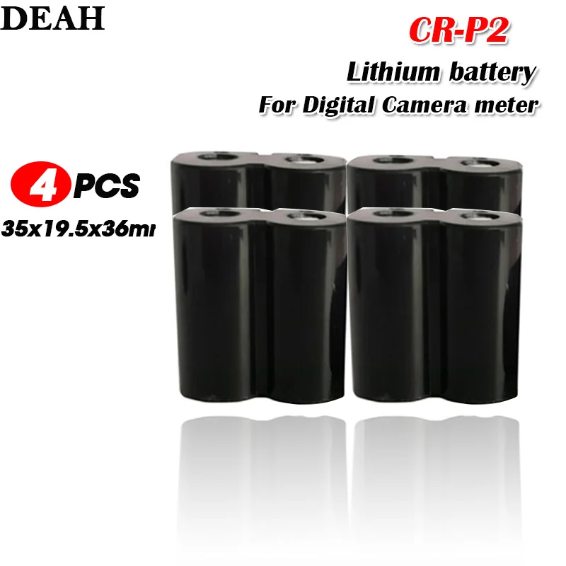 4 упак./лот 6В литиевая батарея CR P2 CRP2 EL223A DL223A LITH 18 для Цифровая видеокамера