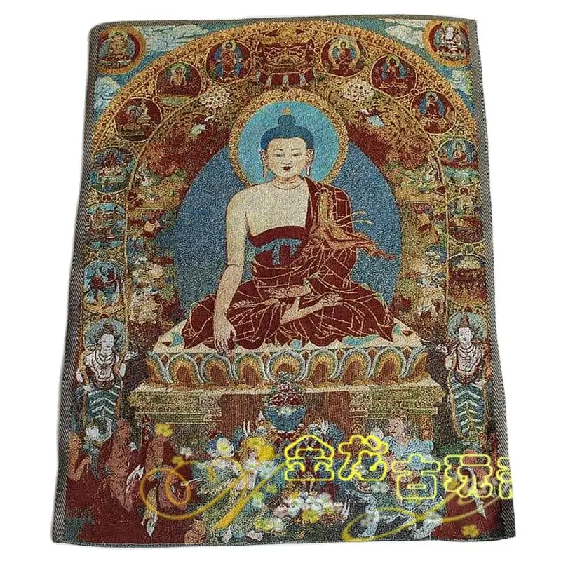 China Old Tibet Silk Thangka Like Hanging Painting Fengshui Tibetan Buddha Portrait | Дом и сад