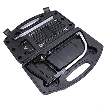 

11 In 1 Saw Hand DIY Saw Multifunction Hand Saws Cutting Metal Wood Glass Plastic Rubber 9 Blades With Box black