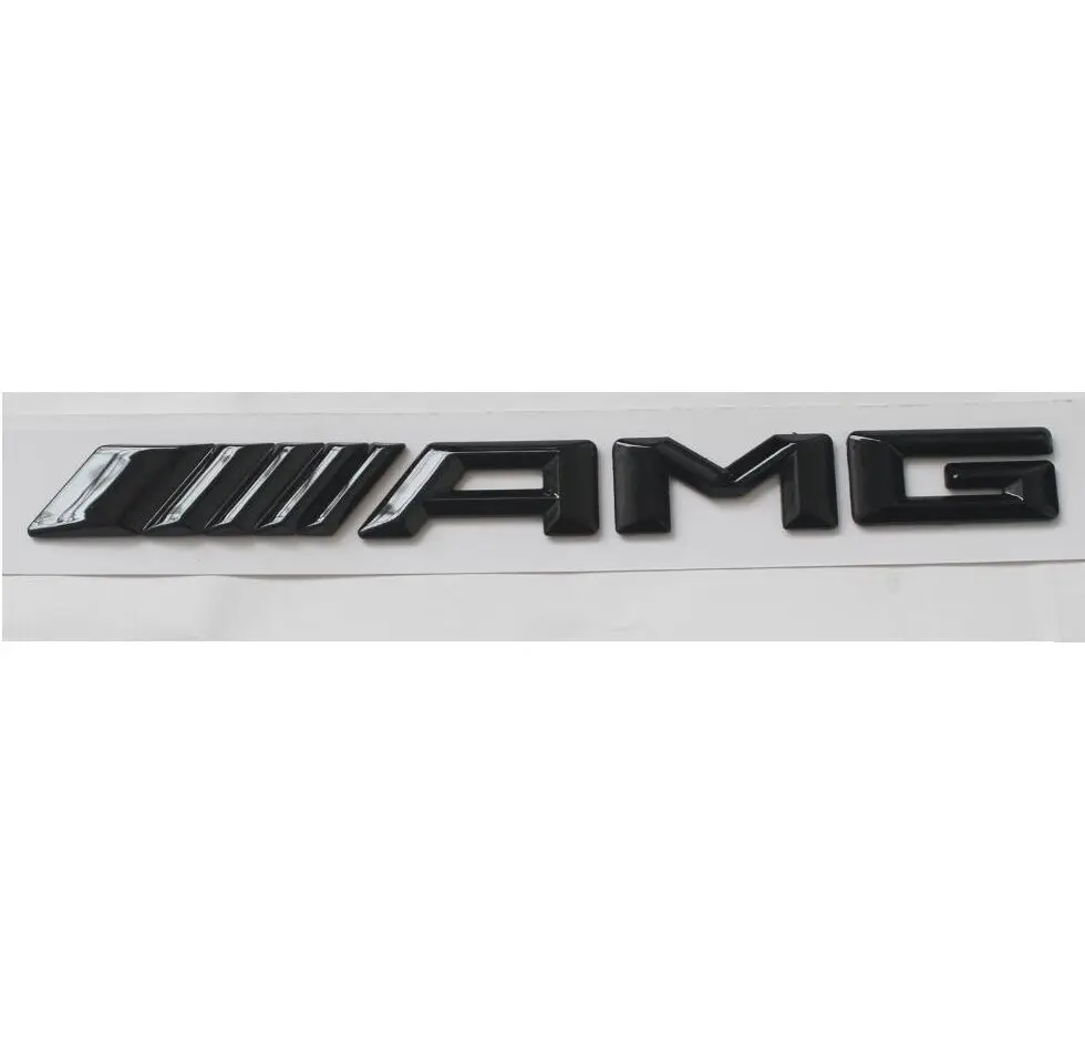 

2pcs Gloss Black ///AMG Letters Trunk Lids Emblem Badge Badges for Mercedes AMG