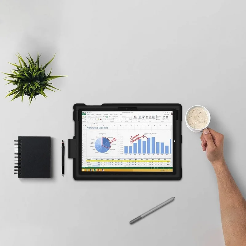 Силиконовый чехол MingShore для Surface Pro 3 12in Силиконовая накладка на планшет Typecover& Kickstand не поддерживает-подходит для Surface Pro 4