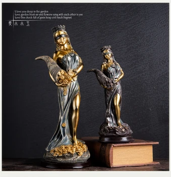 

GODDESS OF WEALTH PLUTO GREEK MYTHICAL CHARACTERS RETRO STYLE STUDY LUCKY NABO EUROPEAN BOOKCASE DECORATION