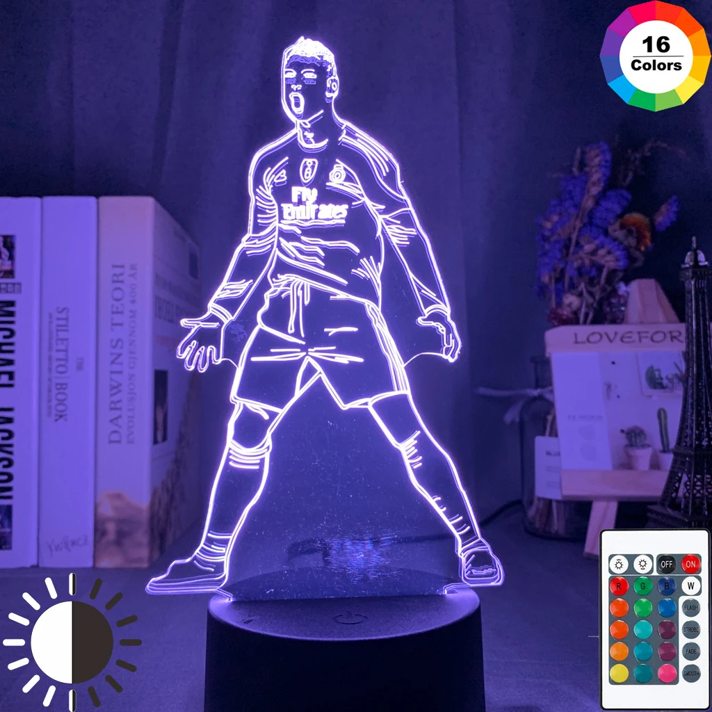 

Cristiano Ronaldo Figure Led Night Light for Home Decor Touch Sensor Color Changing Nightlight Gift for Kids Child Table Lamp