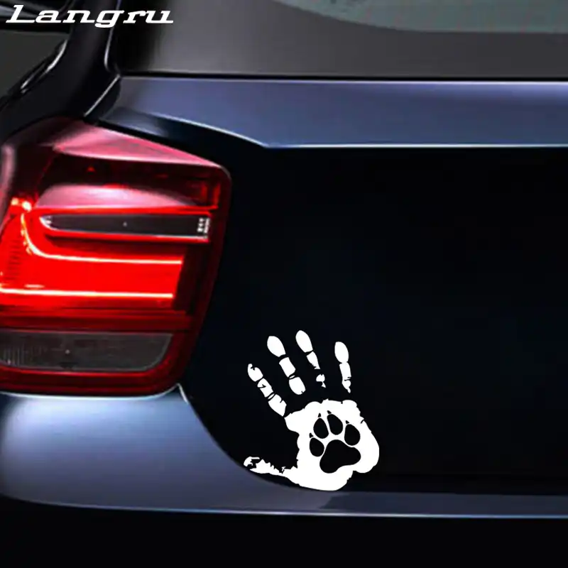 Langru The Palm Dog Funny Car India Offbeat Vinyl Sticker Decals Car Accessories Jdm Car Stickers Aliexpress