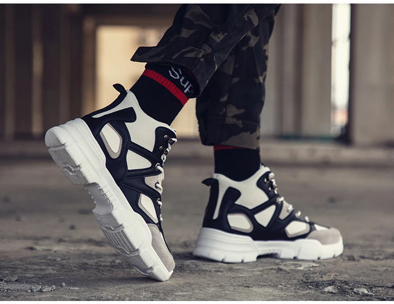 YWEEN Autumn New Men Boots Hip-Up Outdoor Shoes Men Leisure Shoes Thick Bottom Elevated Shoes Cross-Border Men's Shoes