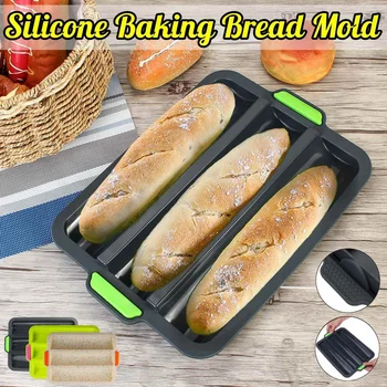 

DIY Silicone Hamburger Good Flexibility Practical French Heat Resistant Bread Mold Baking Easy Release Home Non-stick