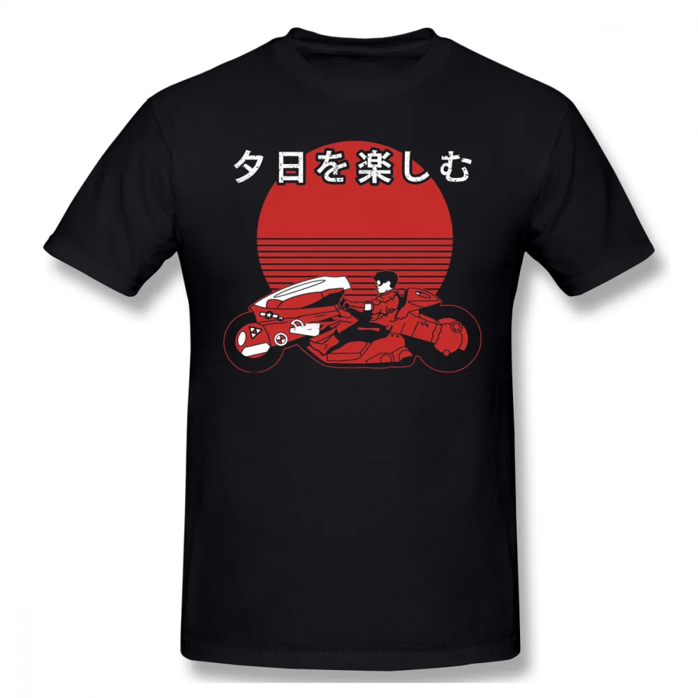 Akira Biker Gang Shotaro Kaneda Takashi анимированные футболки для мужчин Enjoystick Sunset забавная