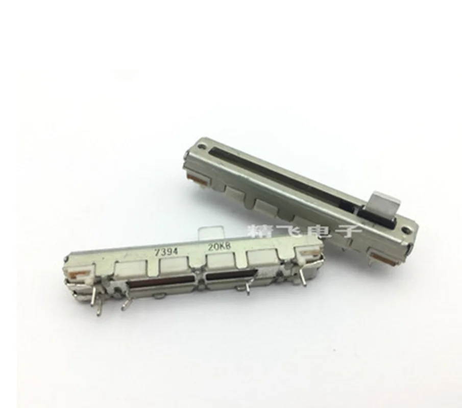 Японский Alps 45 мм прямое скольжение push pull потенциометр моно b20k ось 5 мм Длинный смеситель