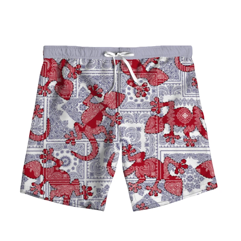 

New Fashion Bandana 3D Print Paisley Woman Men Summer Beach Loose Shorts Casual Pants Polyester V17