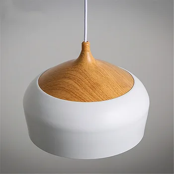

Sale Modern Creative Pendant Lights Bedroom Pendant Lamp Restaurant Bar Decor Hanging Light Black White Round Solid Wood Study