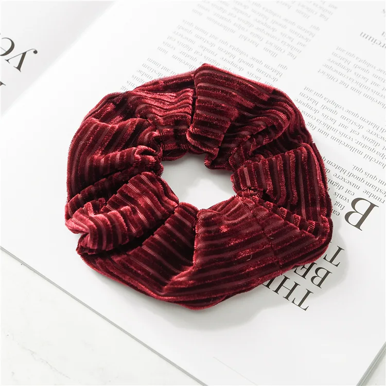 A1 Wine red Новые Корейские осенние зимние толстые резинки для волос для женщин и девушек аксессуары для волос конский хвост держатель эластичные резинки для волос - Цвет: A1 Wine red