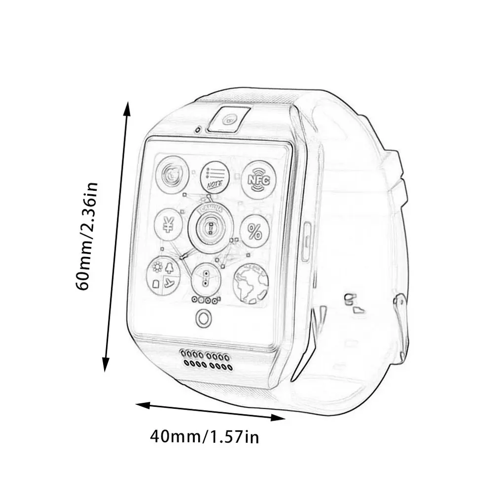 Bluetooth Смарт часы Q18 с камерой Facebook Whatsapp Twitter Синхронизация SMS Smartwatch поддержка sim