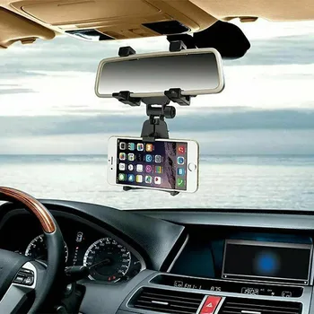 

Universal Car Rear View Mirror Mount Smartphone Stand Holder Cradle for Cell Phone Car Styling