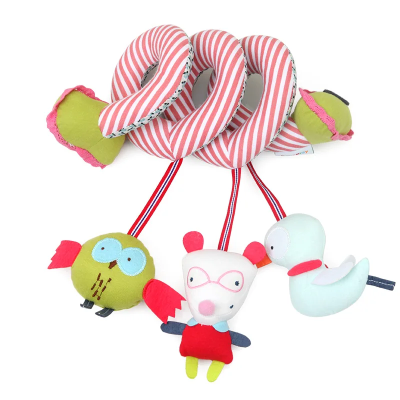 Детская кровать погремушки игрушки кроватки Подвесные Игрушки для малышей с рисунком медведя и кролика Бусина в виде детской коляски