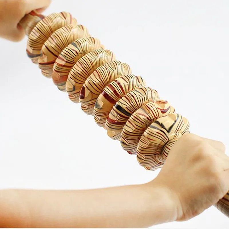Household-whole-body-multi-purpose-massage-roller-stomach-wood-nine-rounds-waist-abdomen-massage-equipment