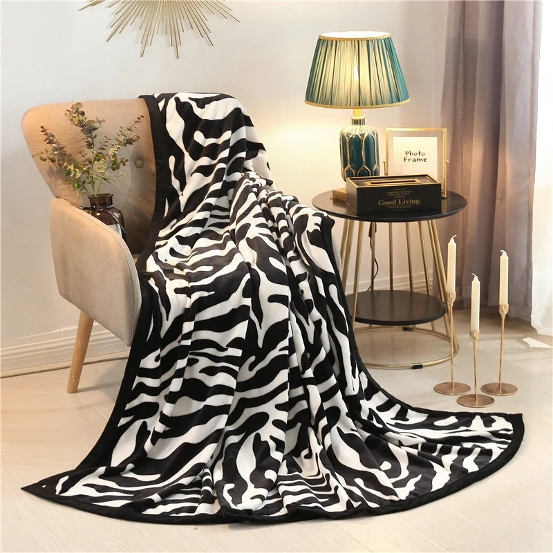 

Yaapeet Thicken Blanket Super Soft Coral Fleece Fabric Bedspread For Winter Bedding Dark Color With Printed Floral Blankets