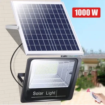 

Led Solar Light 1000 Watts Outdoor Solar Lamp Powered Sunlight Street Light for Garden Decoration The sun charging