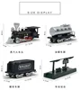 Electric Retro Simulation Train 8 Assembly Tracks With LED Lights Simulation Sound  Effect Track Train Model Suit 5