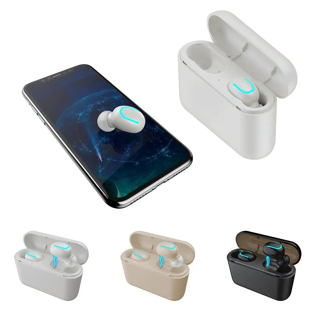 Портативный мини TWS Bluetooth Беспроводные наушники с защитой от пота стерео громкой связи беспроводные наушники с зарядным устройством зарядка через usb