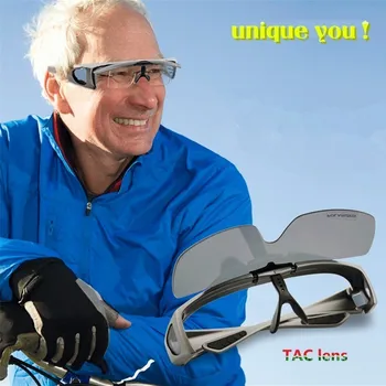 

Fliptable Polarized lens Sunglasses Cycling Flip-up Glasses Bike Eyewear Men's Fishing Cover For Myopia Glasses Driving Free Box