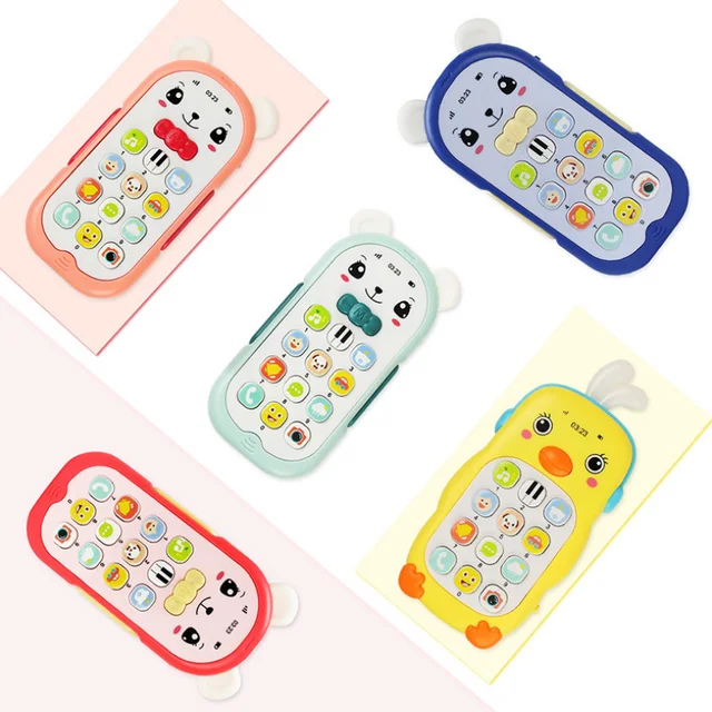 Baby Mobile Phone Toy Telephone Music Sound Machine for Kids Infant Early Educational Cartoon Machine Phone Kids Toys Gift 4