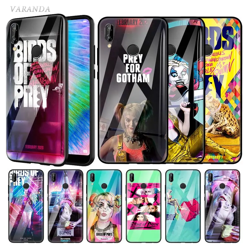 Birds of Prey Harley Quinn 2020 Glass Case For Huawei P20 P30 P10 Lite P Smart 2019 Mate 30 20 X 10 Pro  Couvre Phone Coqu