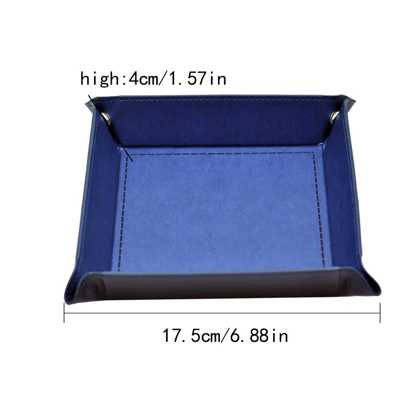 Foldable PU Leather Felt Square Storage Tray