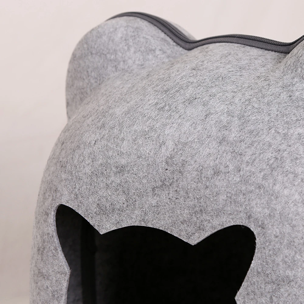 Semi Closed Removable Dog Cat Bed Cat Sleeping Bag Cat Cave Sofa Mat Winter Warm Pet 5