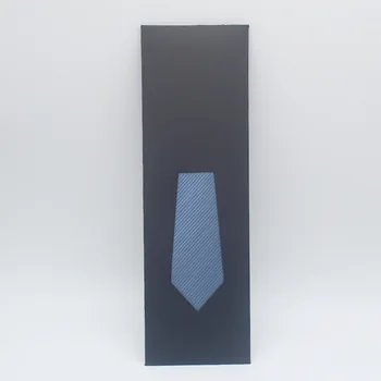

Black Paperboard Men's Tie Package Boxes with Clear Window Scarf Retail Display Boxes Gift Box