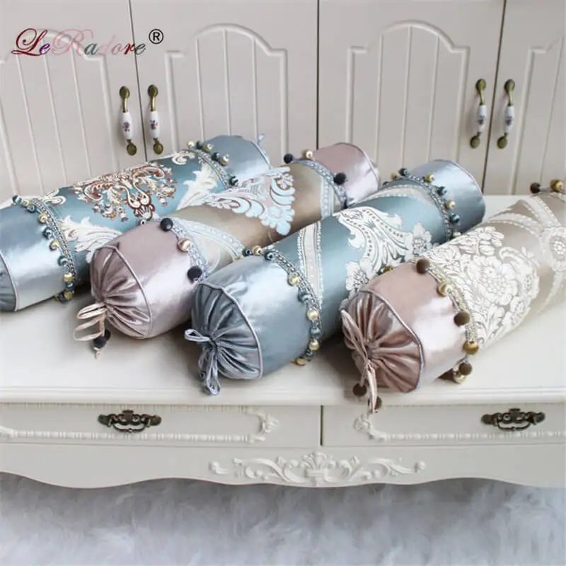 LeRadore, funda de almohada de algodón europeo de lujo, la mejor venta, funda de Cojín cilíndrico moda, 15*50cm AliExpress Hogar y jardín