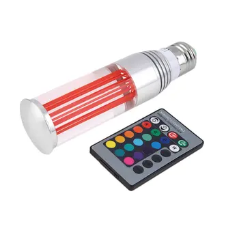 

E27 RGB LED Light 3W 85-265V Remote Controller Crystal Lamp Bulb With Cap