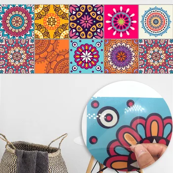 

10pcs/lot abstract pattern style tile paste bedroom living room kitchen bathroom waterproof wall decoration