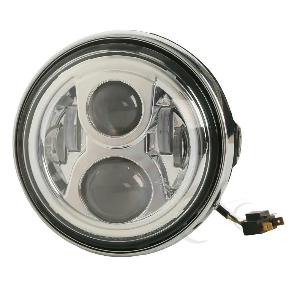 

Motorcycle 7" Round LED Headlight Lamp For Honda CB 400 500 1300 Hornet 250 600 900 VTR 250