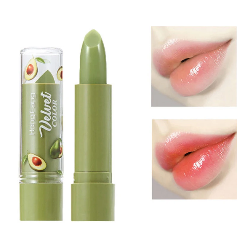 

Natural avocado and aloe vera essence lipstick color change lasting moisturizing lip blam anti-cracking repair lip cosmetics