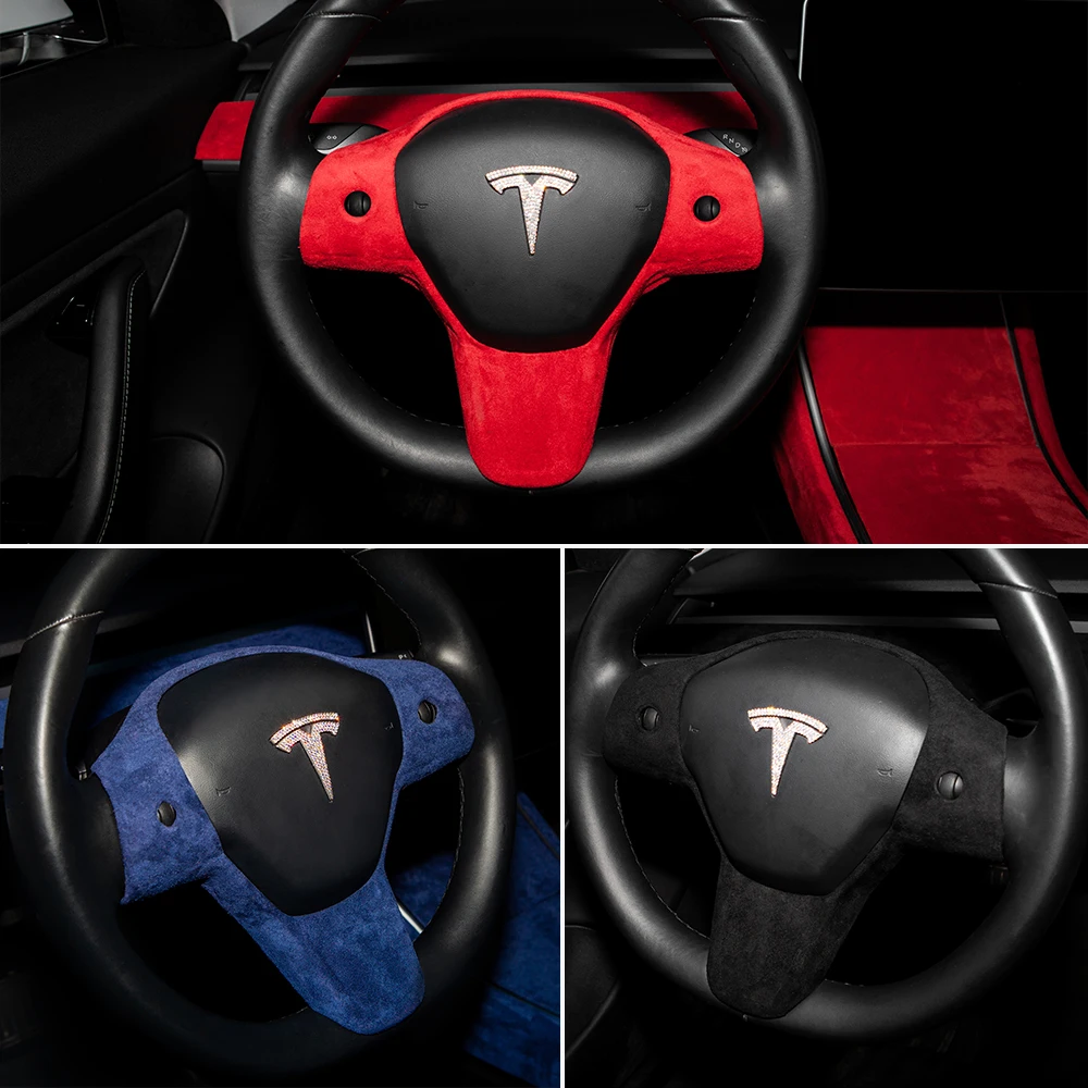 Декоративный руль Heenvn ModelY Model3 для Tesla Model Y меховые аксессуары 3 2020 Three New|Наклейки