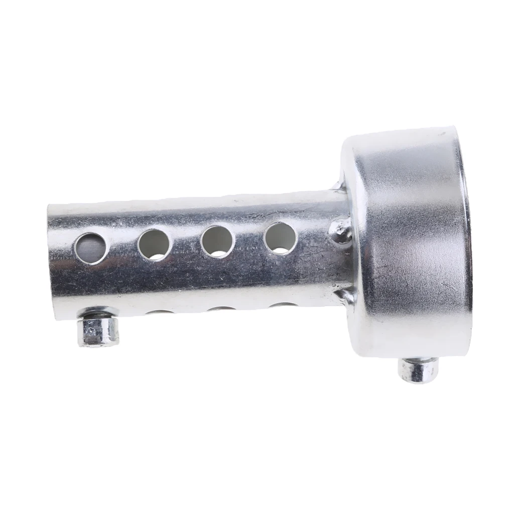 4 Pack Aluminum Universal Motorcycle Exhaust Silencer 48mm, 3 inch Length, Silver