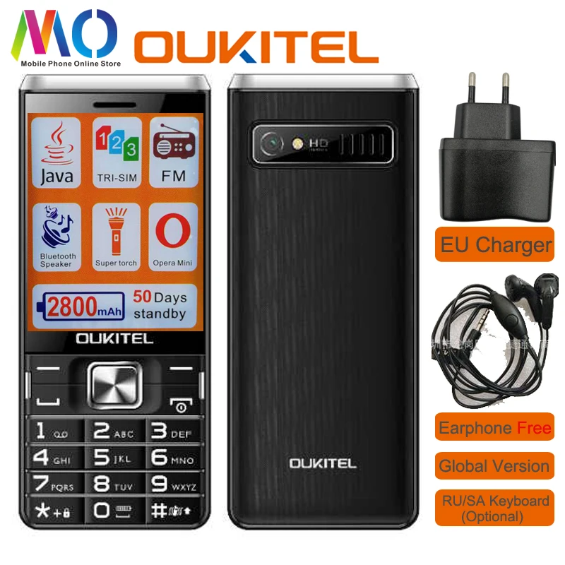 Оригинальный разблокированный oukitel L2801 клавиатура мобильный телефон 2 8 дюймов