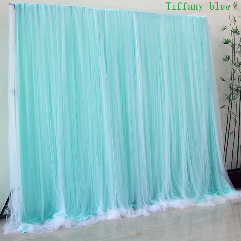 3 × 3 м Свадебный Фон сцена сетка занавеска для свадьбы/вечерние/День рождения украшения - Цвет: Tiffany blue