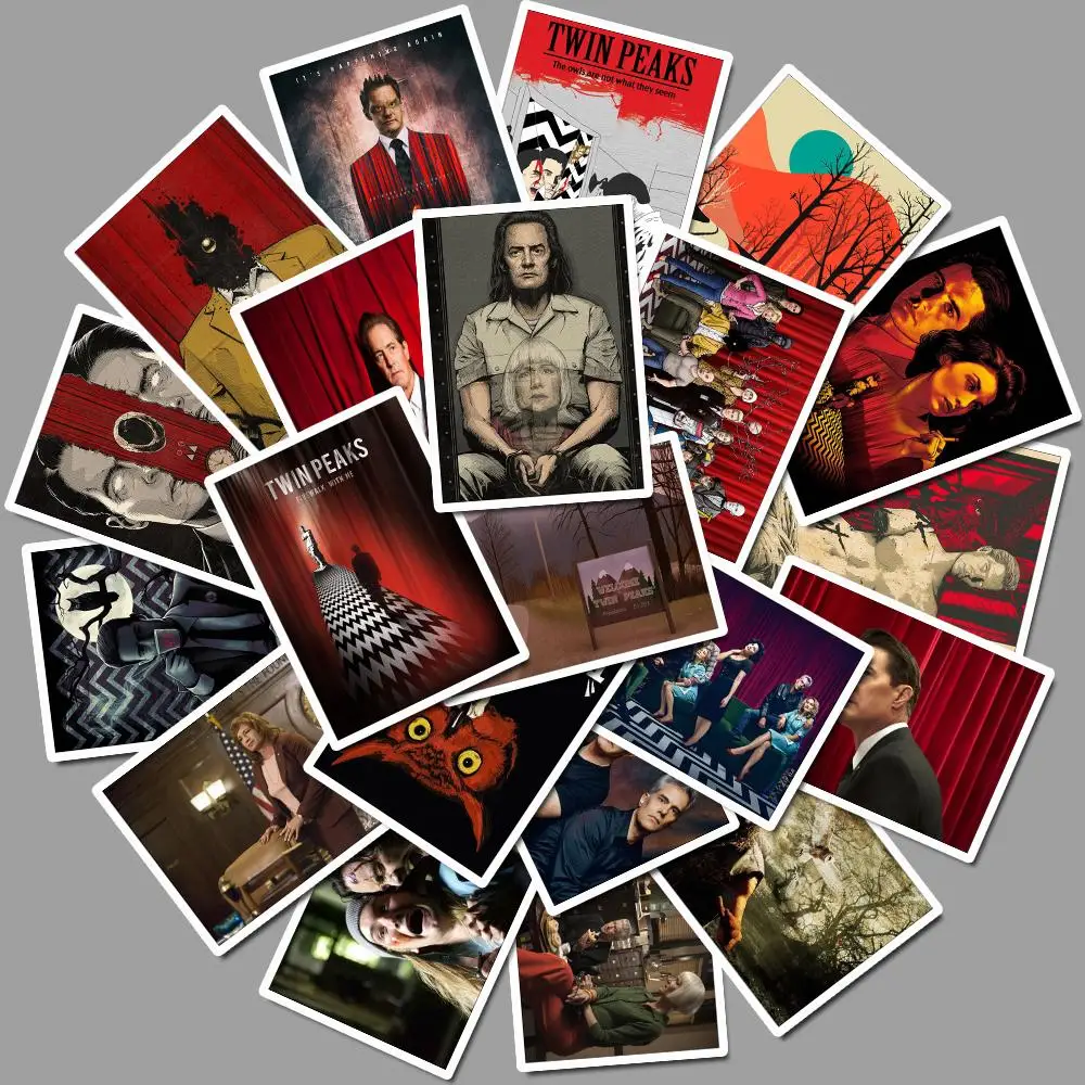 

25Pcs Twin Peaks Stickers DIY Skateboard Motorcycle Luggage Laptop Refrigerator Cartoon Waterproof Sticker Set